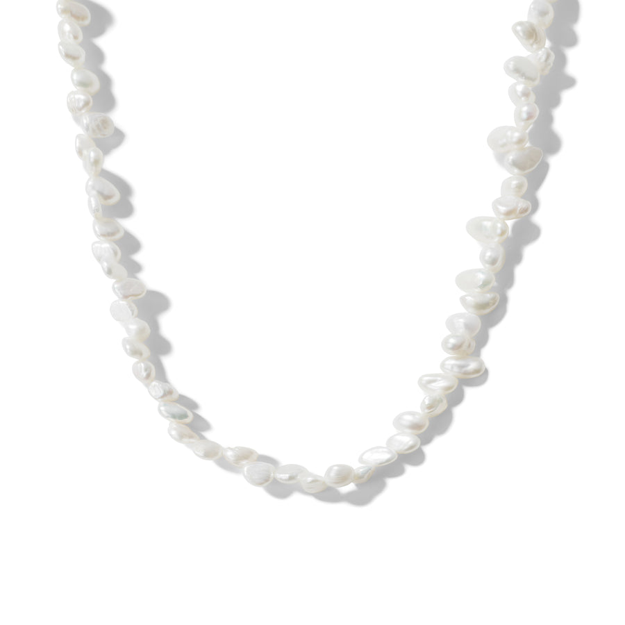 Luna Luxe 14K Gold Baroque Pearl Chain Necklace