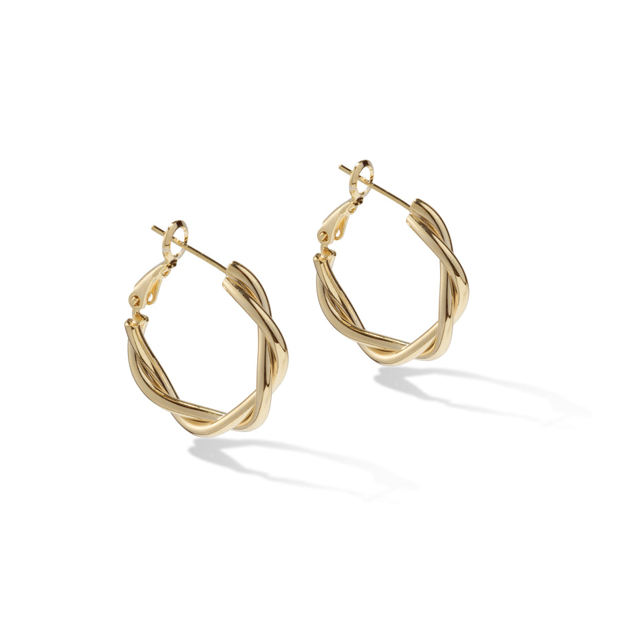 Ferida 14K Gold Entwine Hoop Earrings