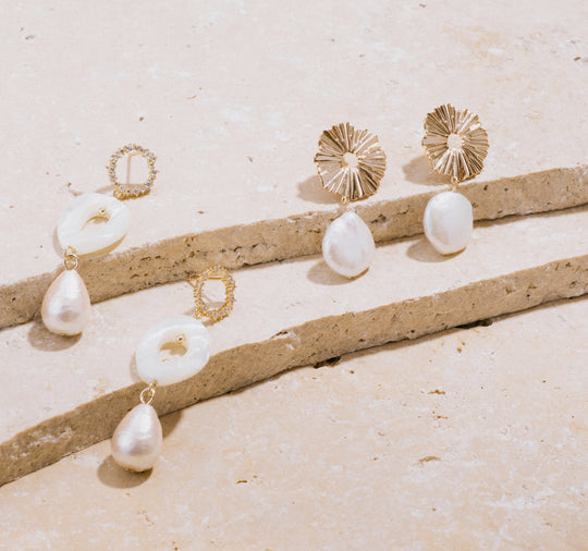 baroque freshwater pearl drop earrings