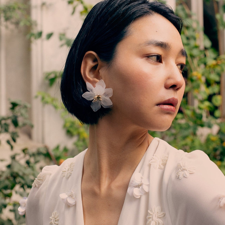 Cezanne Lily Stud Earrings bridal jewellery. Flower earrings