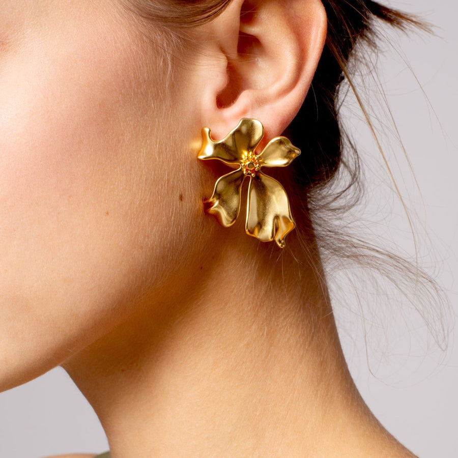 Calla Maxi Fleur Stud Earrings