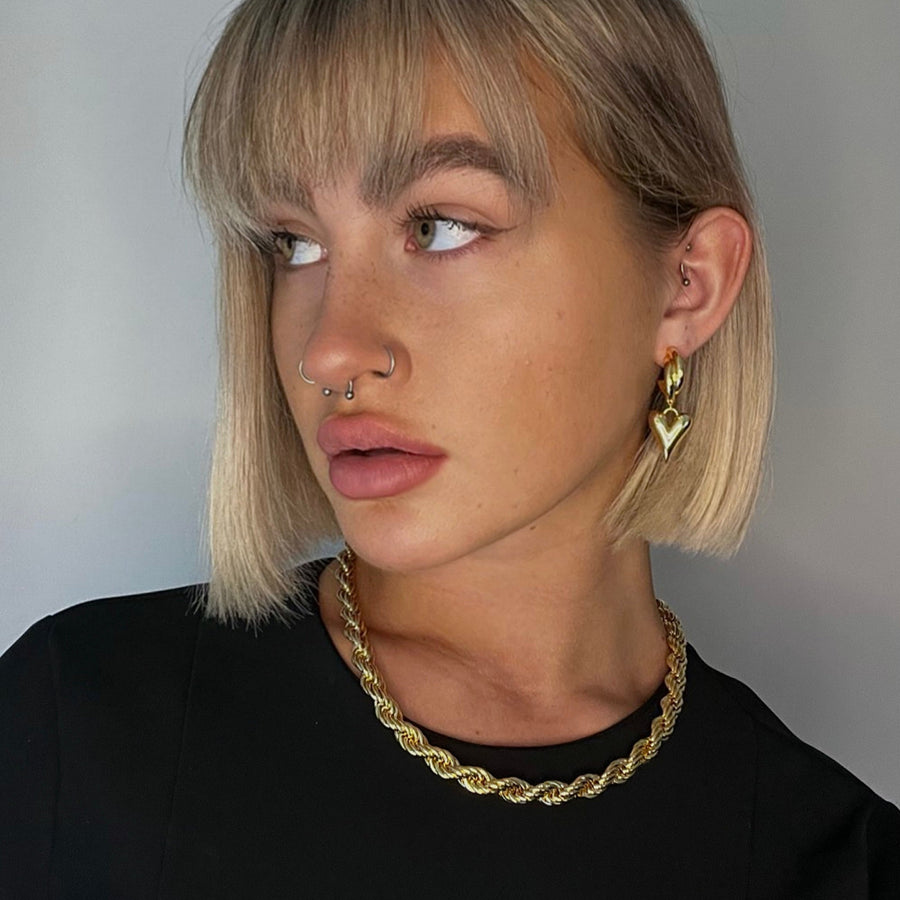 Freya Heart-You Luxe Twist Drop earrings