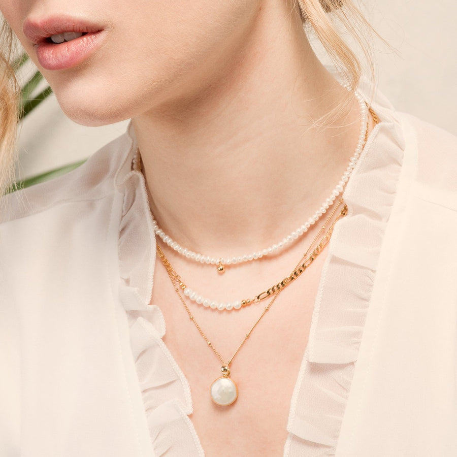 Sophie 14K Gold Baroque Pearl Chain Necklace from Pijouletta