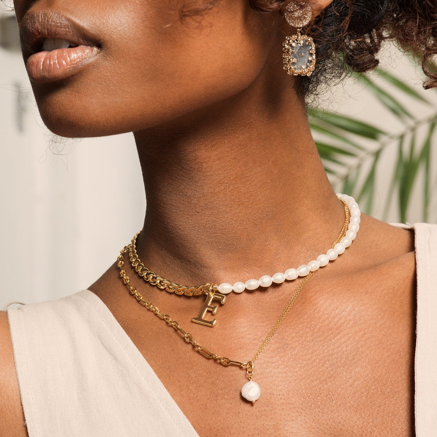 Talia 14K Gold Pearl Duo Row Necklace from Pijouletta