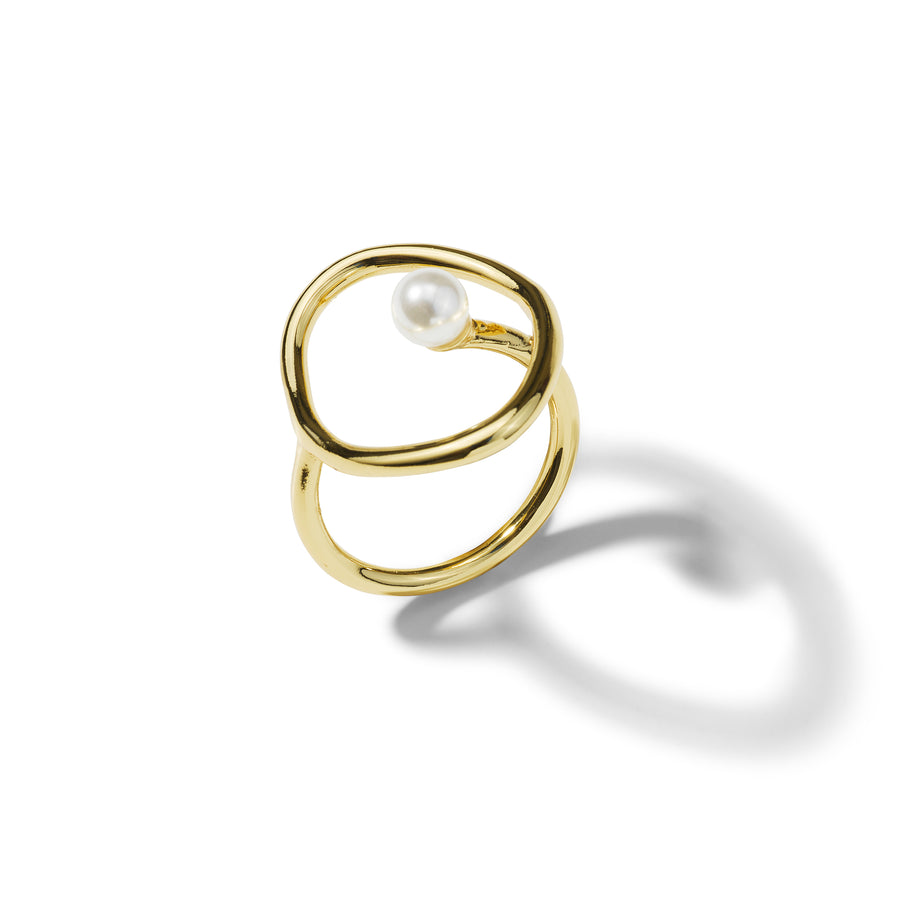 Agnes 18k Gold Pearly Ring