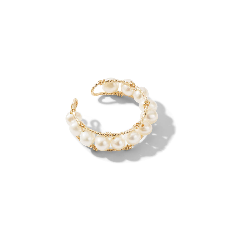 Colette 14K Gold Pearl Cuff Ring
