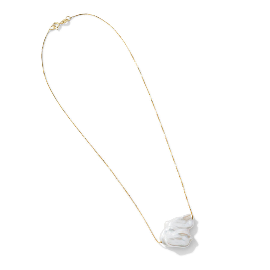 Laurene Luxe 14K Gold Baroque Pearl Pendant Necklace
