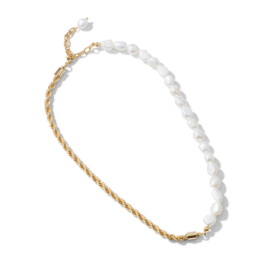Alexandrine Luxe 14K Gold Baroque Pearl Necklace