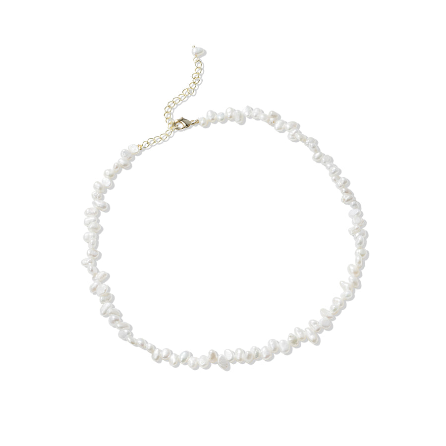 Luna Luxe 14K Gold Baroque Pearl Chain Necklace