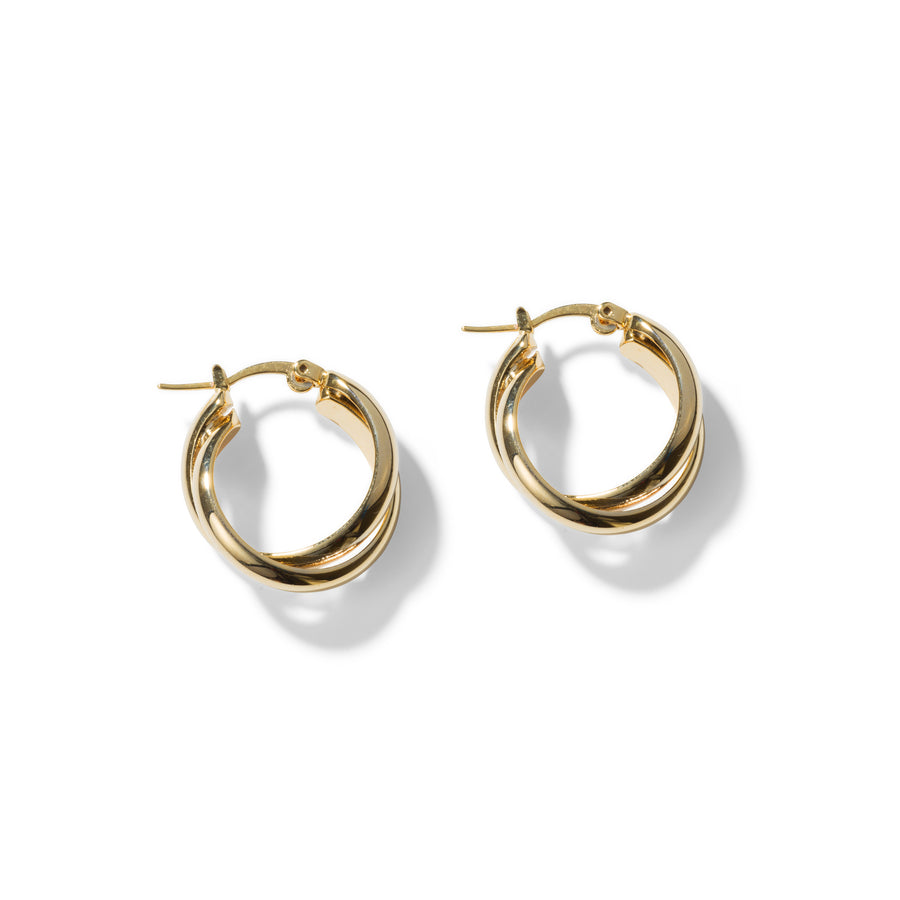 Sierra 14K Gold Entwine Hoop Earrings