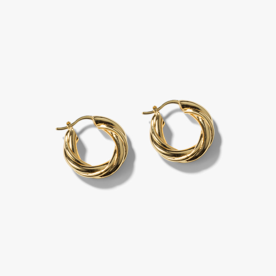 Theodora 14K Gold Entwine Hoop Earrings