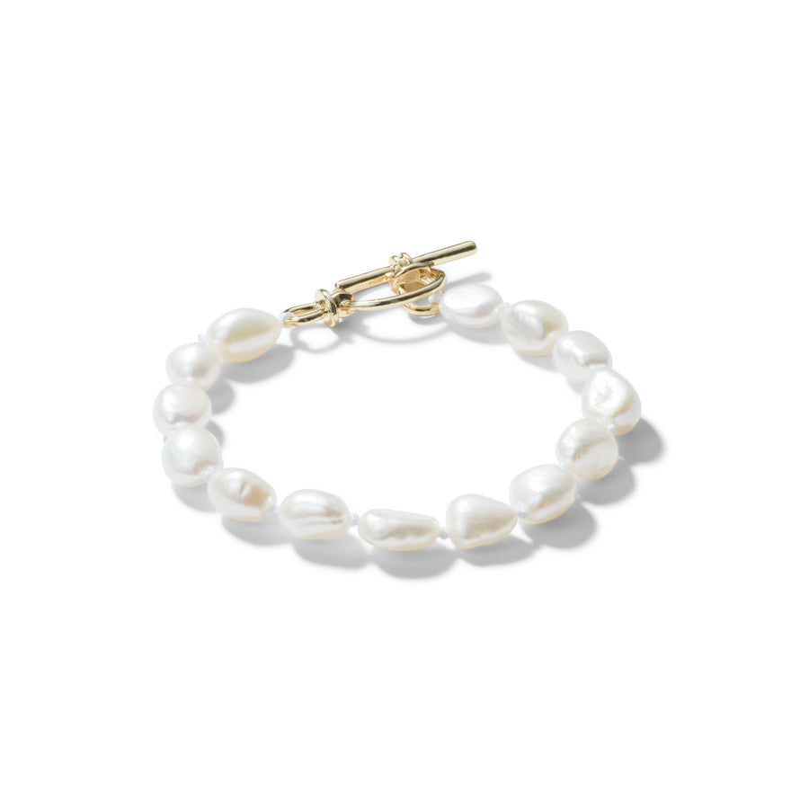 Antonella 14K Gold Signature Pearl Bracelet