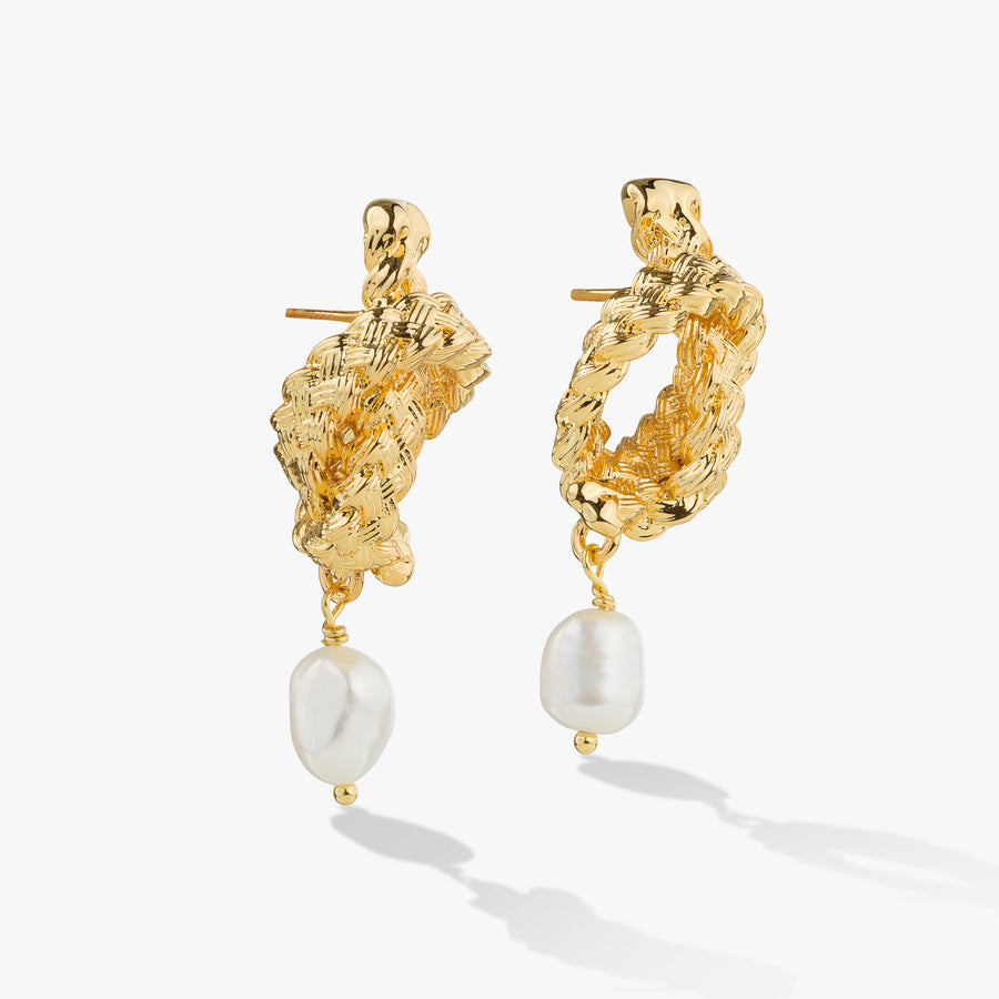 Philippa Luxe 18K Gold Freshwater Pearl drop earrings