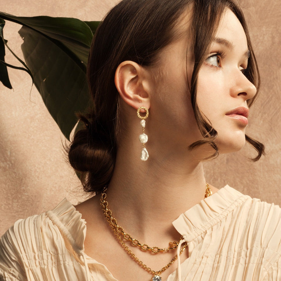 Abigail Baroque Pearl Drop Earrings